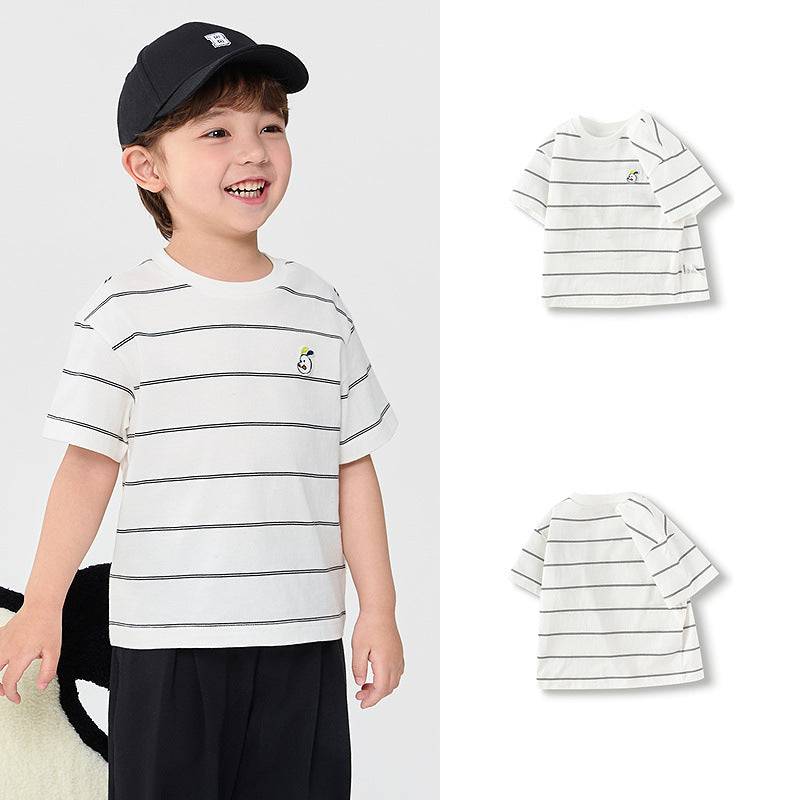 Children's Clothing Boys Short-sleeved Top Summer Moisture Children's T-shirt