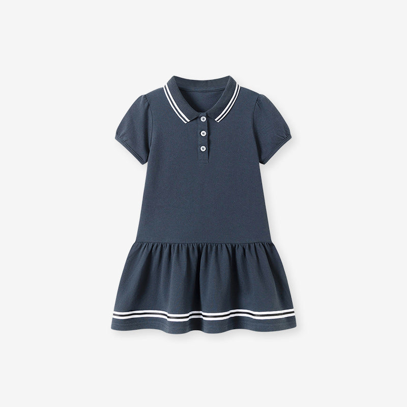 Summer Cute Skirt Shirt Simple Casual Children's Dress