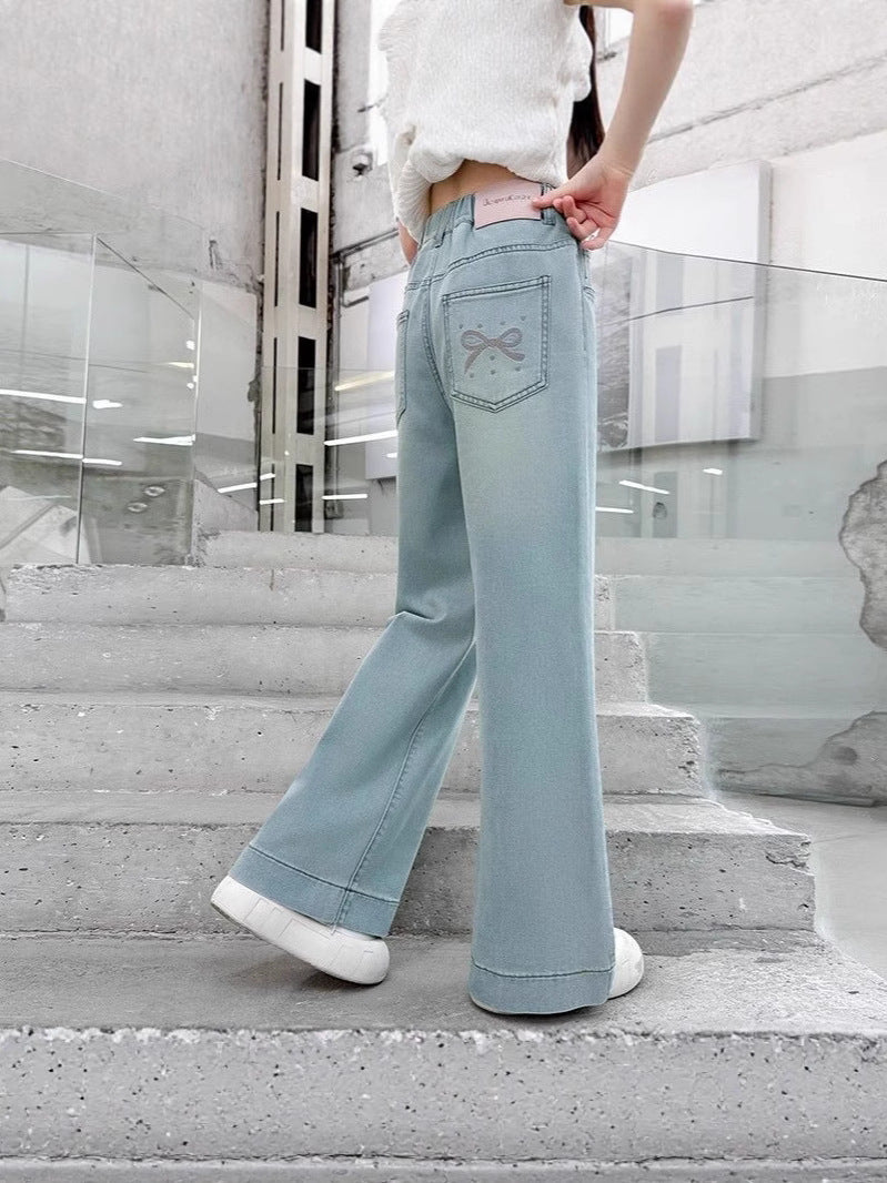Medium Large Jeans Summer Thin Western Style Children's Pants
