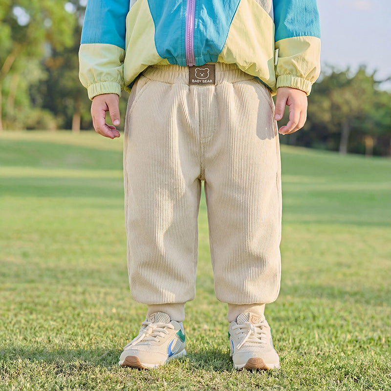 Fleece-lined Long Winter Clothes Trousers Loose Casual Children's Pants