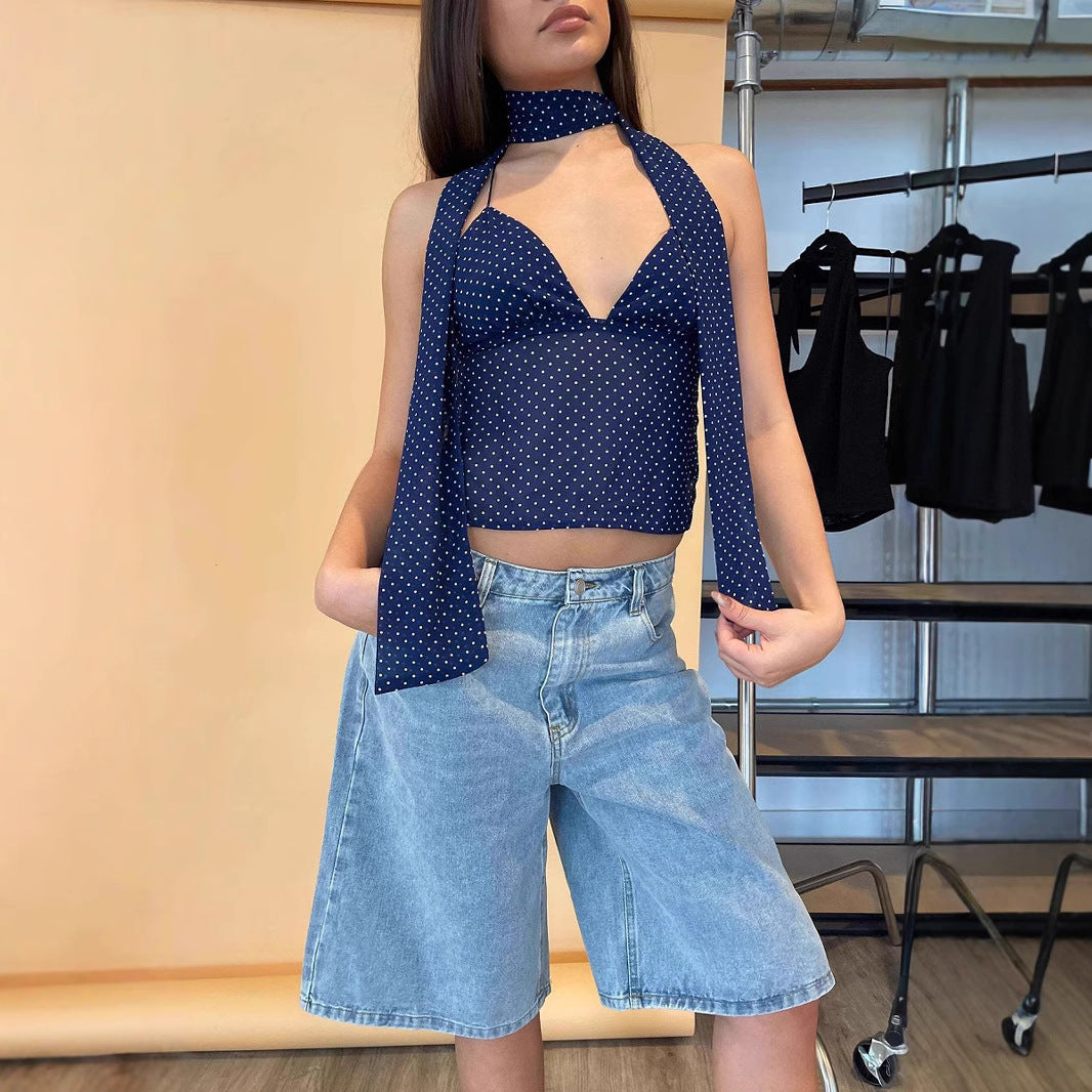 Sexy Back Strap Scarf Camisole Hot Small Vest/suspenders/tube Top