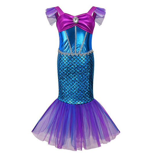 Children's Halloween Clothing Mermaid Princess Collection Fishtail Children's Dress