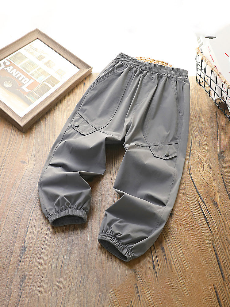Children's Boy Thin Type Trousers Korean Style Fashionable Teens Casual Children's Pants