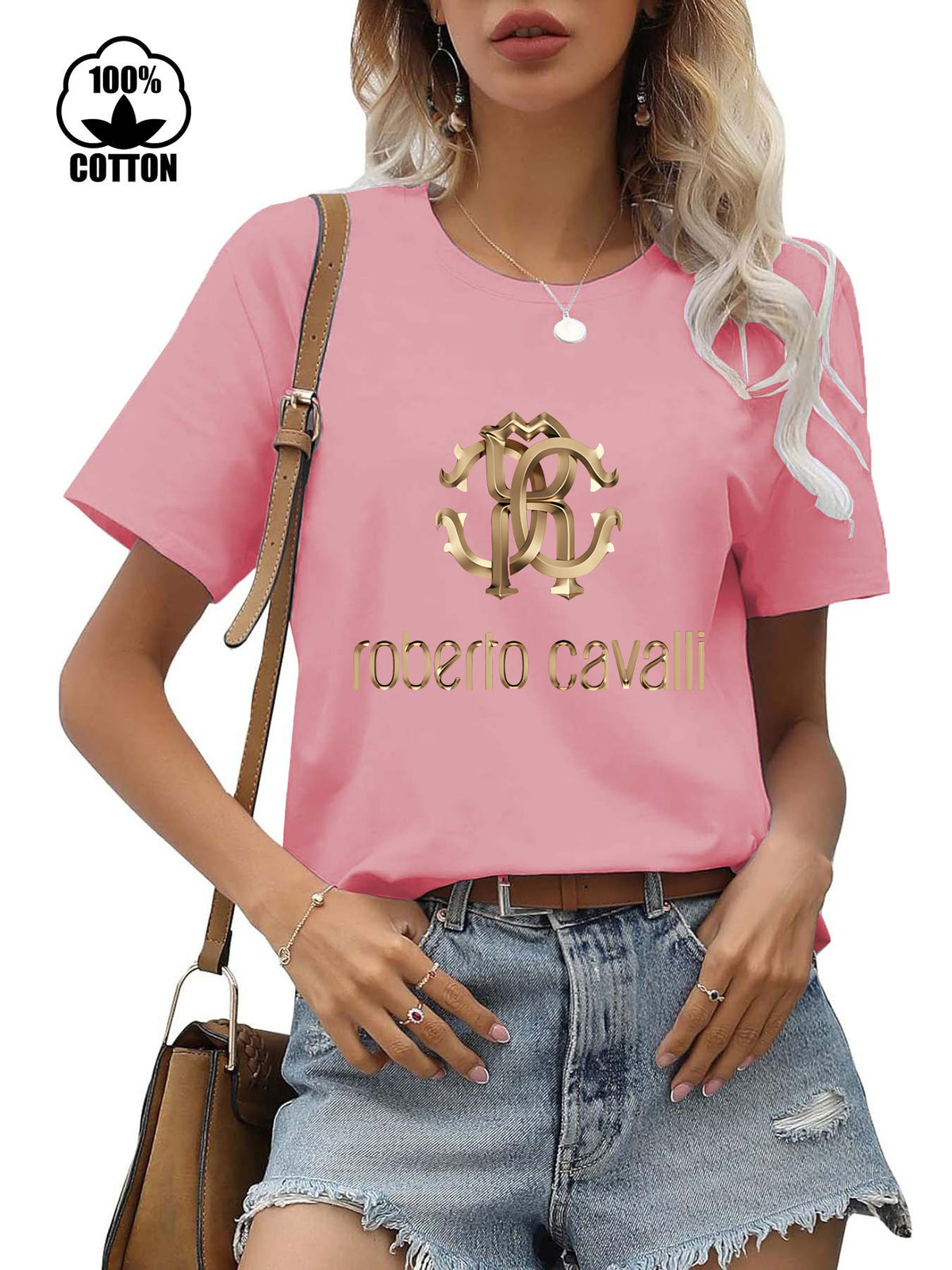 Women's Cotton Short-sleeved Round Neck Print Women's T-shirt
