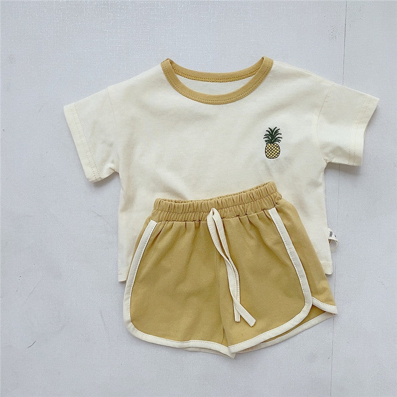 Children's Clothing Korean Style Thin Summer Male Clothes Cotton Children's Suit