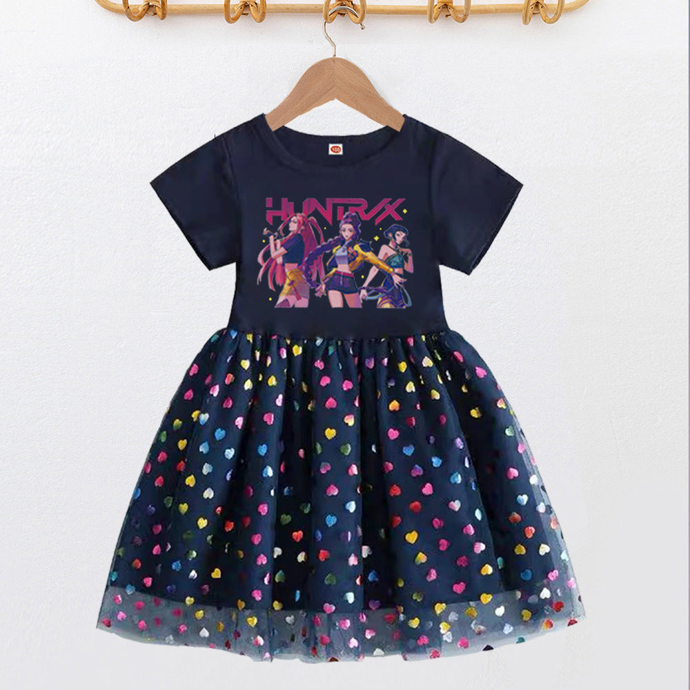 Children's Summer Short Sleeve Princess Clothing Gauze Witch Hunting Children's Dress