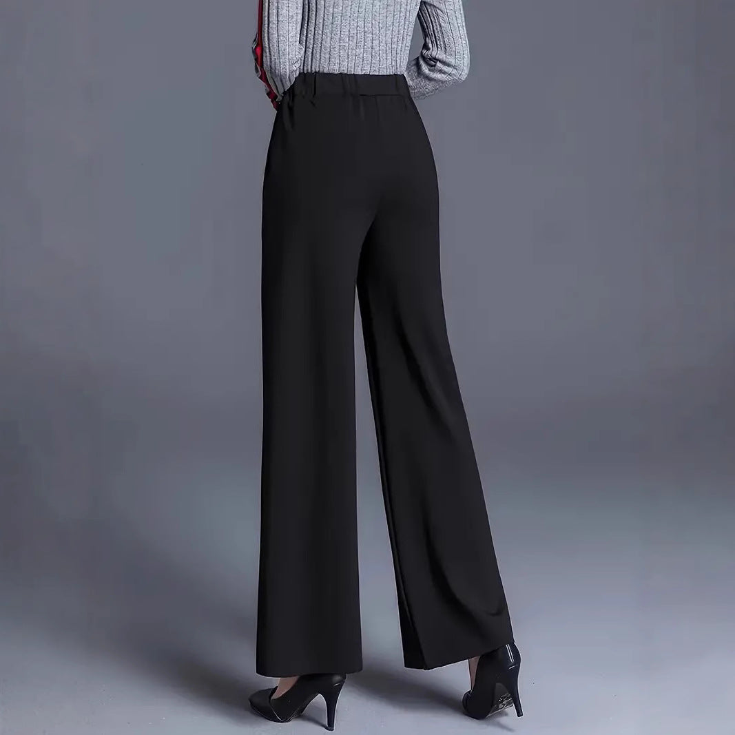 Popular Innovative Women's Solid Color Straight Casual Pants