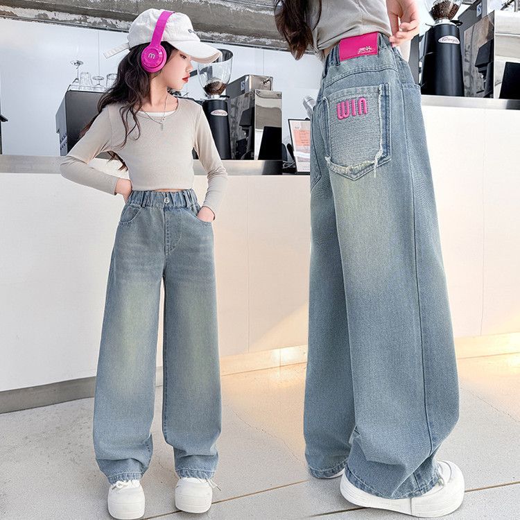 Children's Teen Autumn Baggy Straight Trousers Models Children's Pants