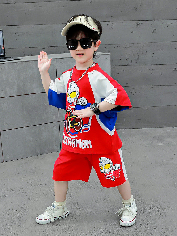 Children's Clothes Summer Short-sleeved Fashion Sports Handsome Children's Suit