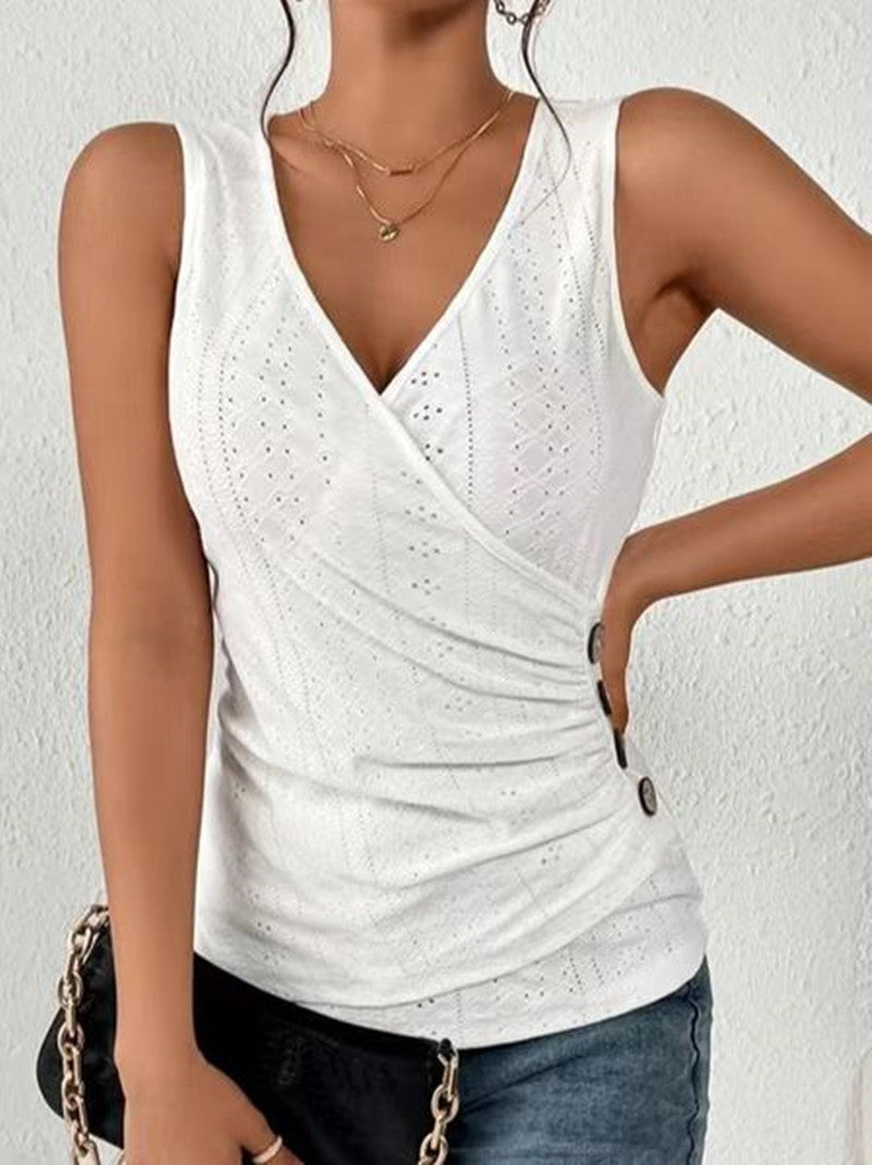Women's Sexy Solid Color Short-sleeved T-shirt Small Vest/suspenders/tube Top