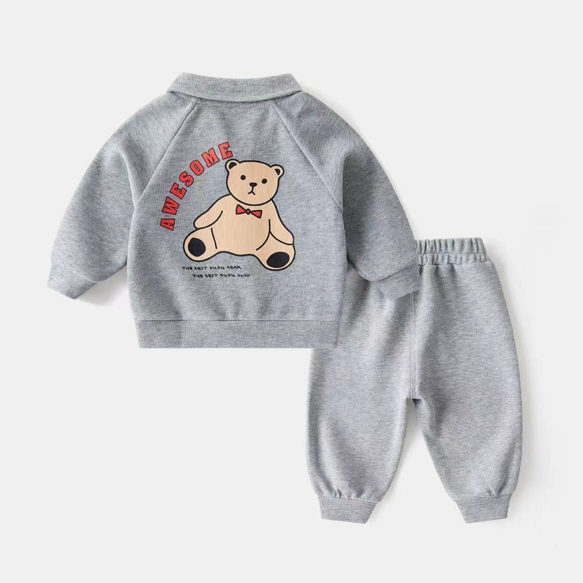 Children's Boy Sports Two Pieces Small Clothing Sweater Children's Suit