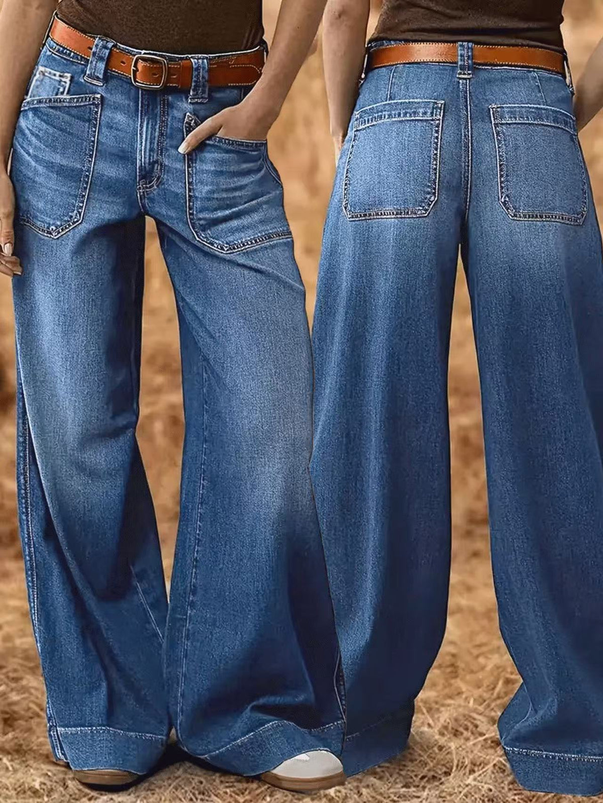 Classy Loose Slimming Ladies Straight Denim Women's Jeans