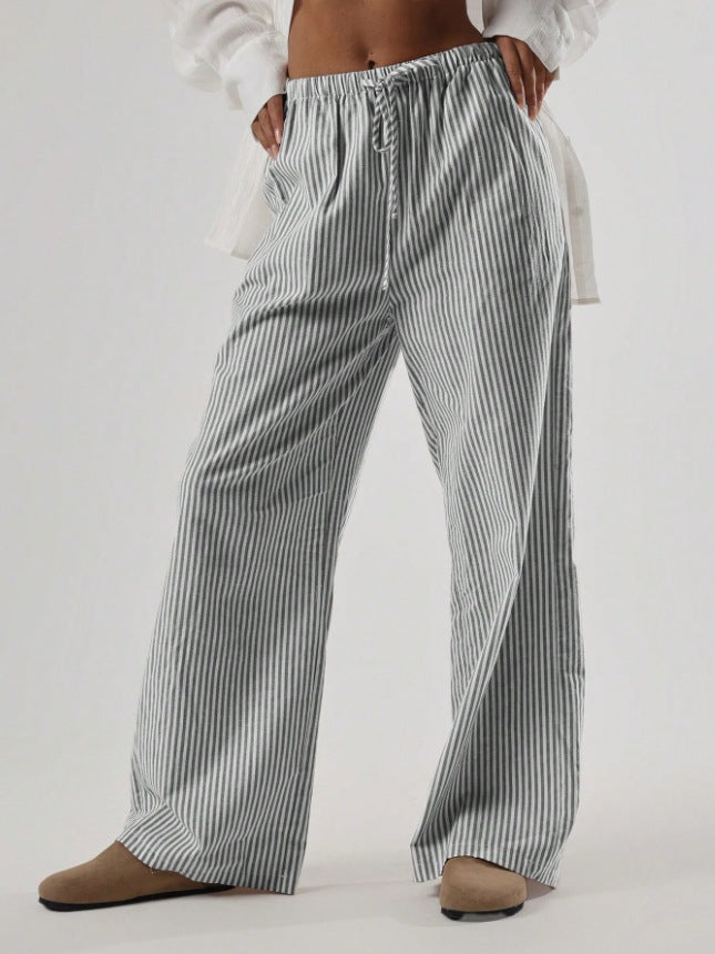 Versatile Graceful Trendy Women's Fashion Striped Pants