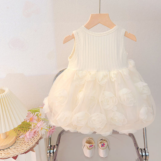 Children's Supply Summer Sleeveless Vest Sweet Veil Princess Children's Dress