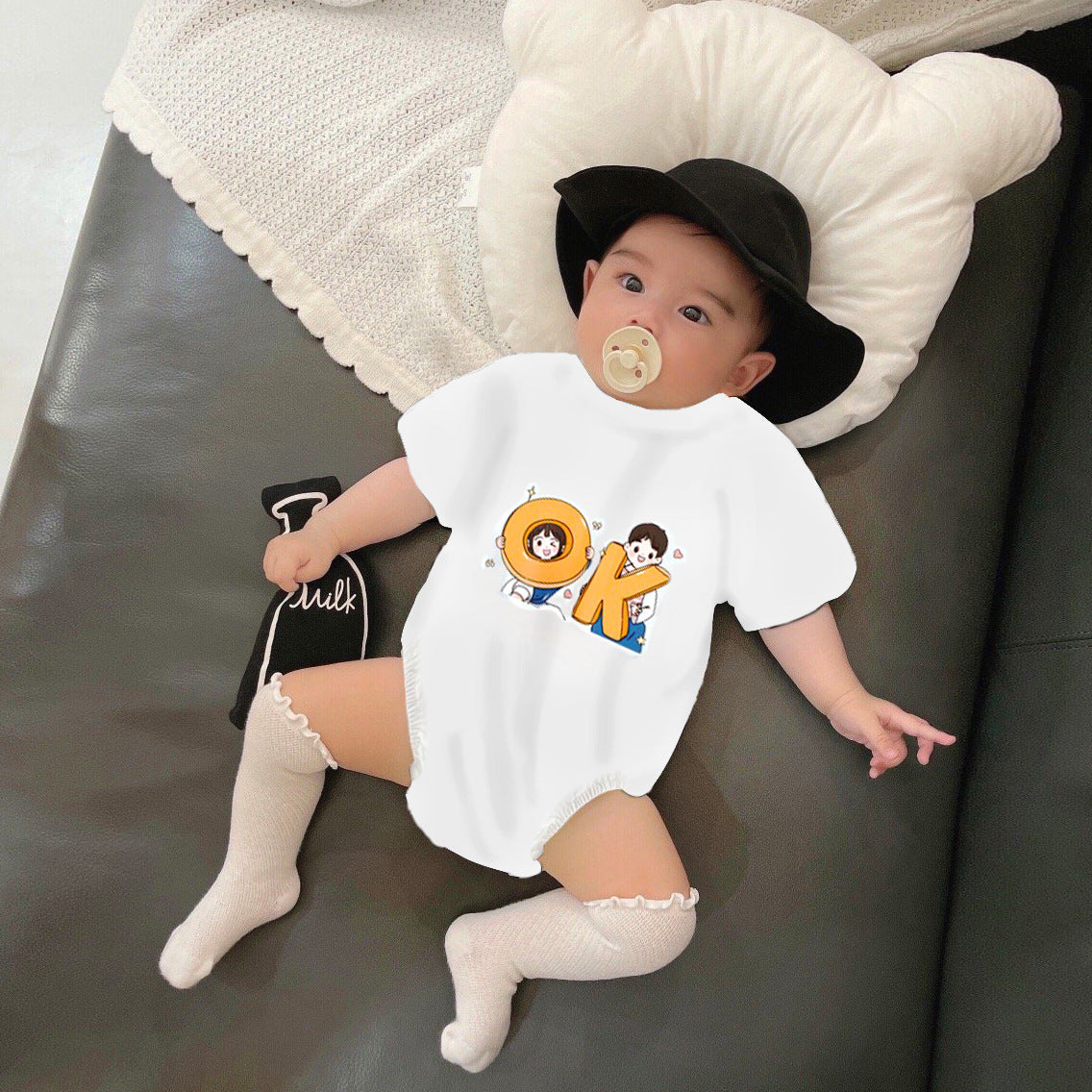 Fried Street Summer Clothes Family Three Or Four Cartoon Short Parent-child Outfit