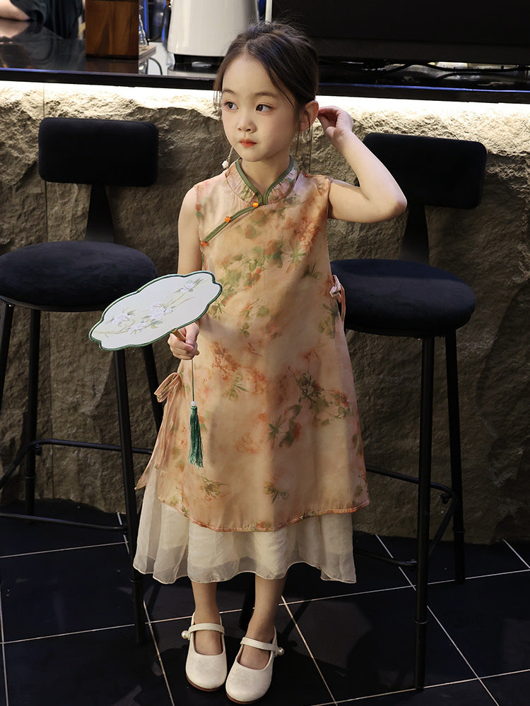 Children's Cheongsam Skirt Ancient Chinese Clothing Style Republic Of China Children's Dress