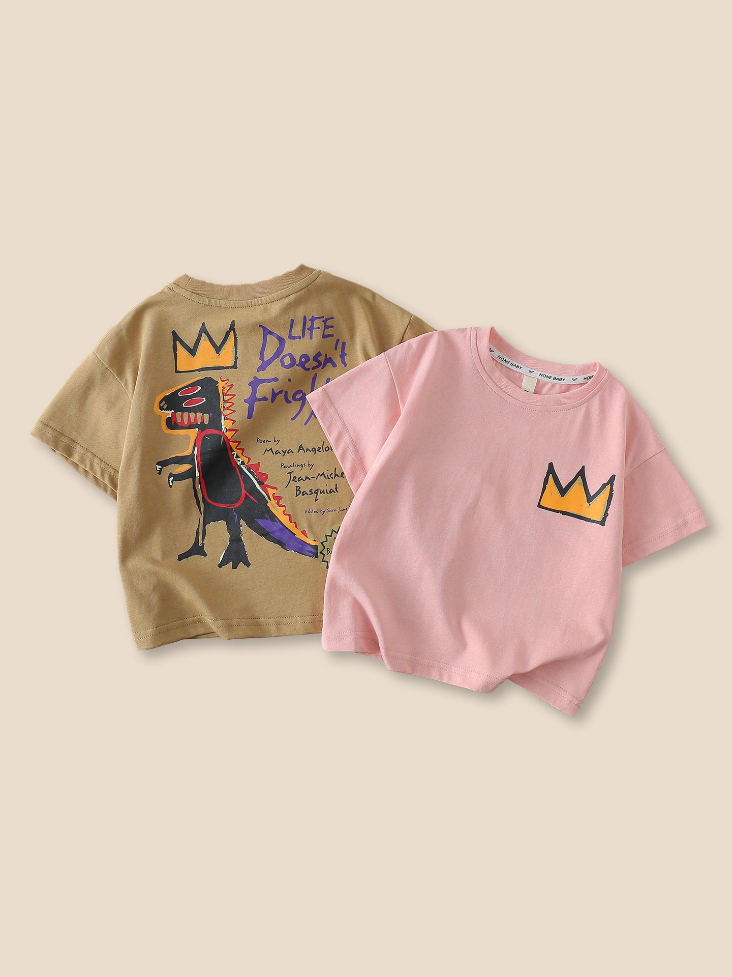 Children's Summer Short Sleeve Printed Top Handsome Fried Children's T-shirt