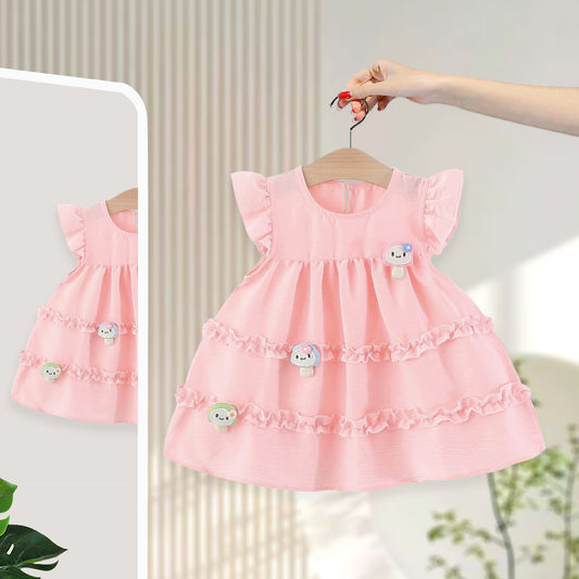 Children's Little Korean Style Sweet Comfortable Mushroom Children's Dress