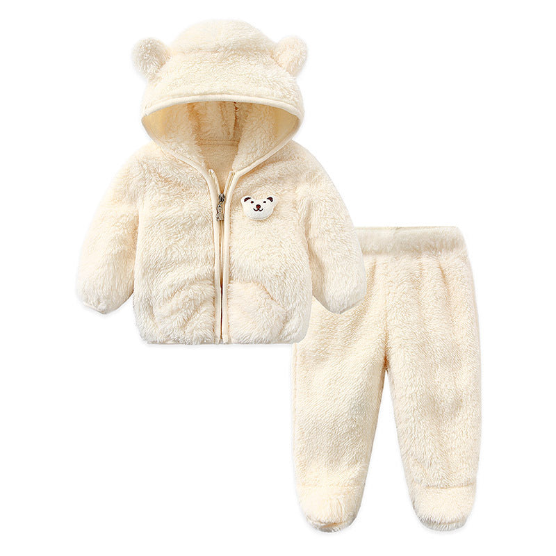Women's & Men's Spring Home Sets Veet Coral Fleece Children's Suit