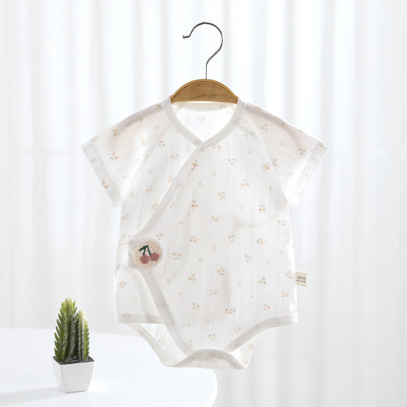 Born Short Sleeved Romper Clothes Summer Cotton Butt Jumpsuit, Climbing Suit