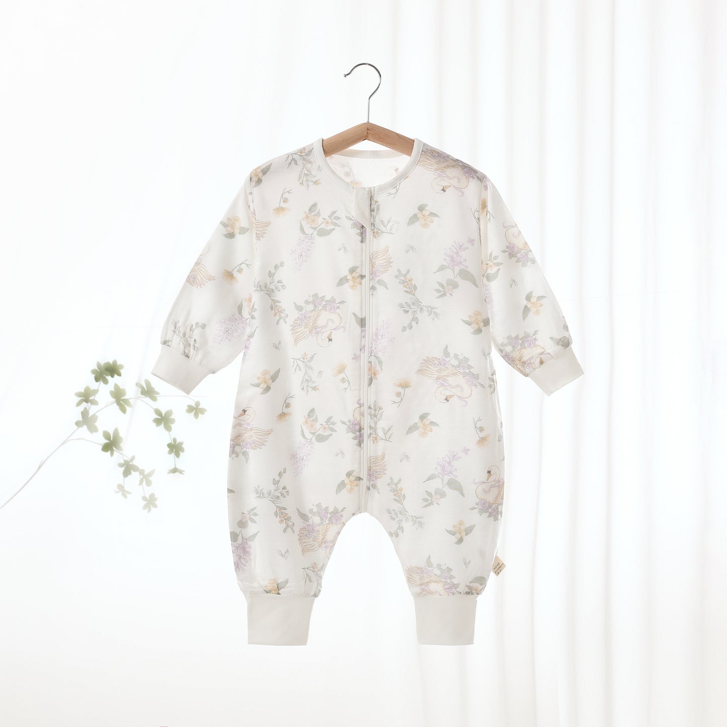 Children's Summer Thin Gauze Split Leg Sleeping Bag Jumpsuit Male Female Jumpsuit, Climbing Suit