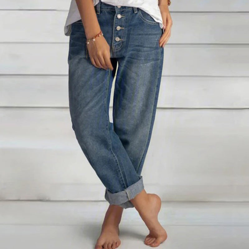 Women's Loose Leisure Simple Thin Denim Women's Jeans
