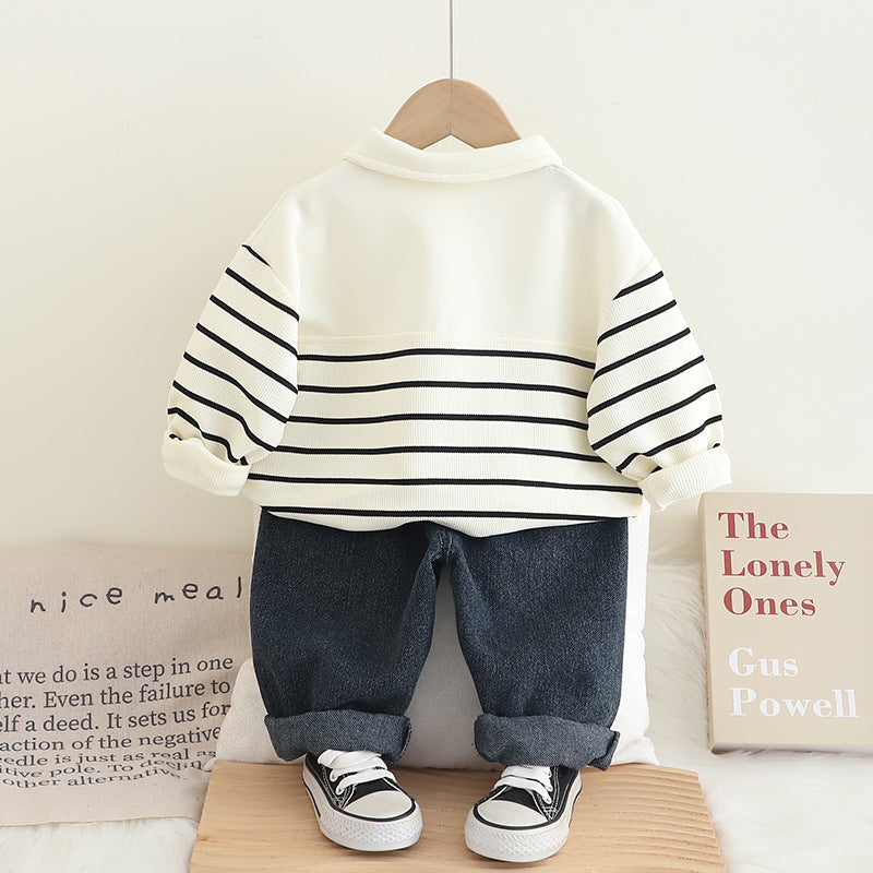 Children's Boys Spring Western Style Two-piece Set Long Sleeve Little Children's Suit