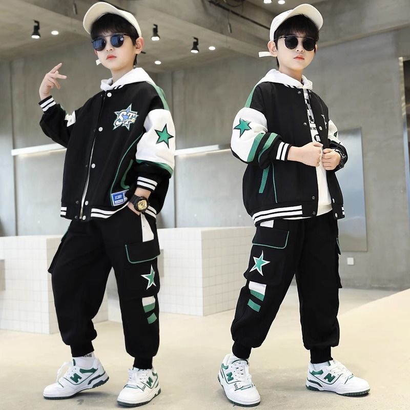 Children's Boys Baseball Jacket Sports Clothing Western Style Medium Children's Suit