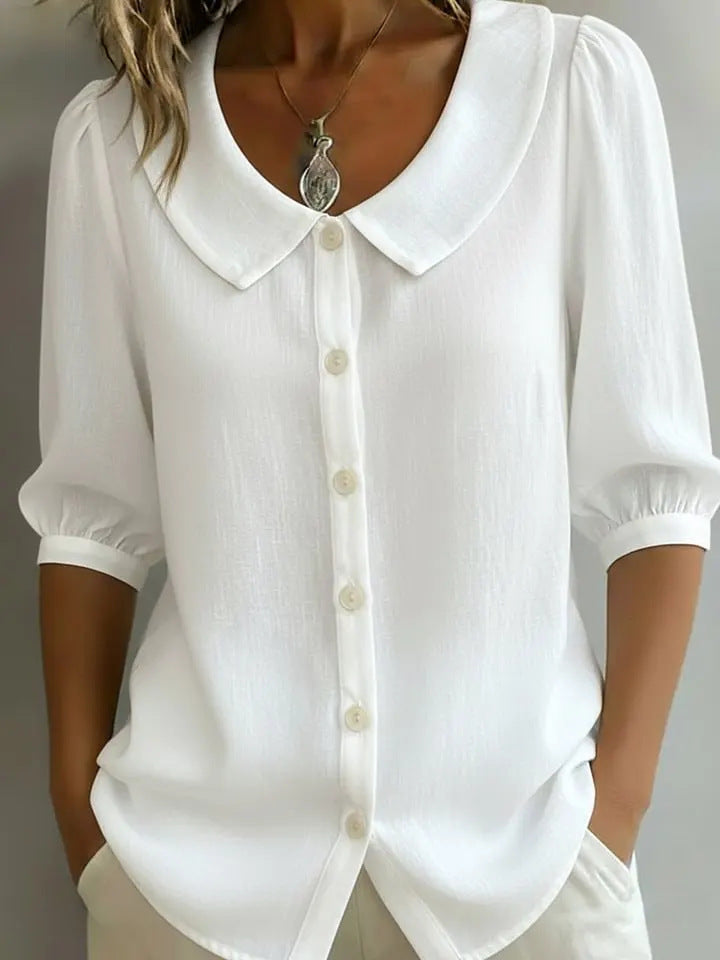 Women's Summer Solid Color Loose Sleeve Loose-fitting Tops