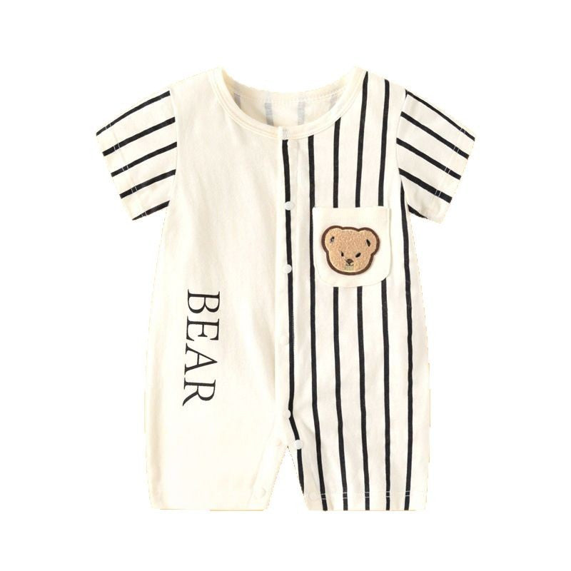 Jumpsuit Short Sleeve Pure Cotton Cartoon Jumpsuit, Climbing Suit