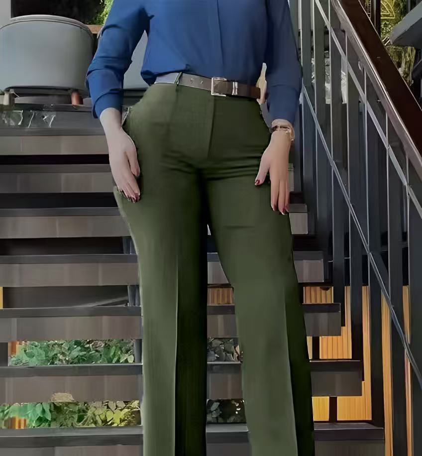 Women's Dry Well High Waist Save Design Casual Pants