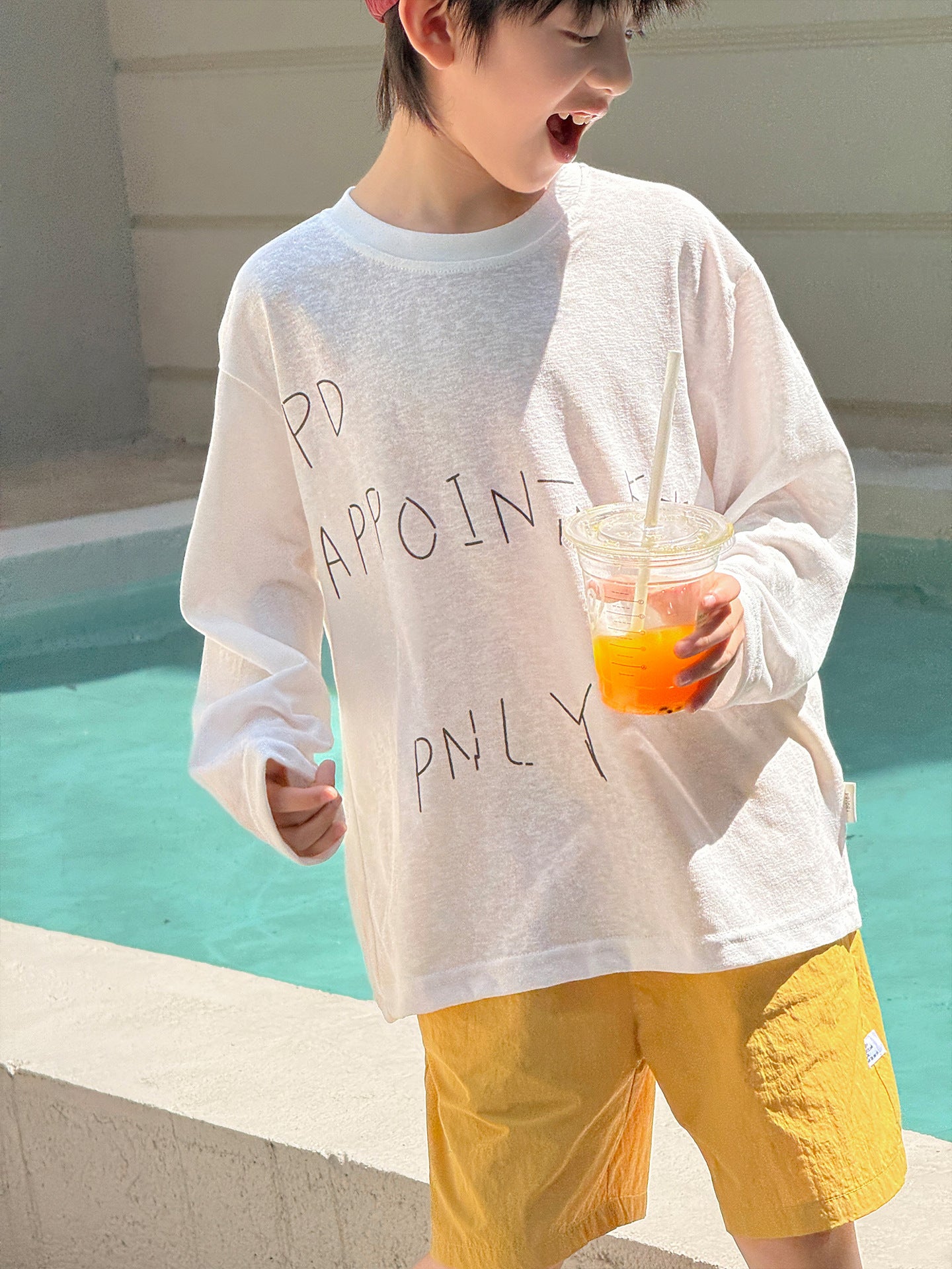 Children's Long Sleeve Summer Dress Boys Fashion Letter Print Children's T-shirt