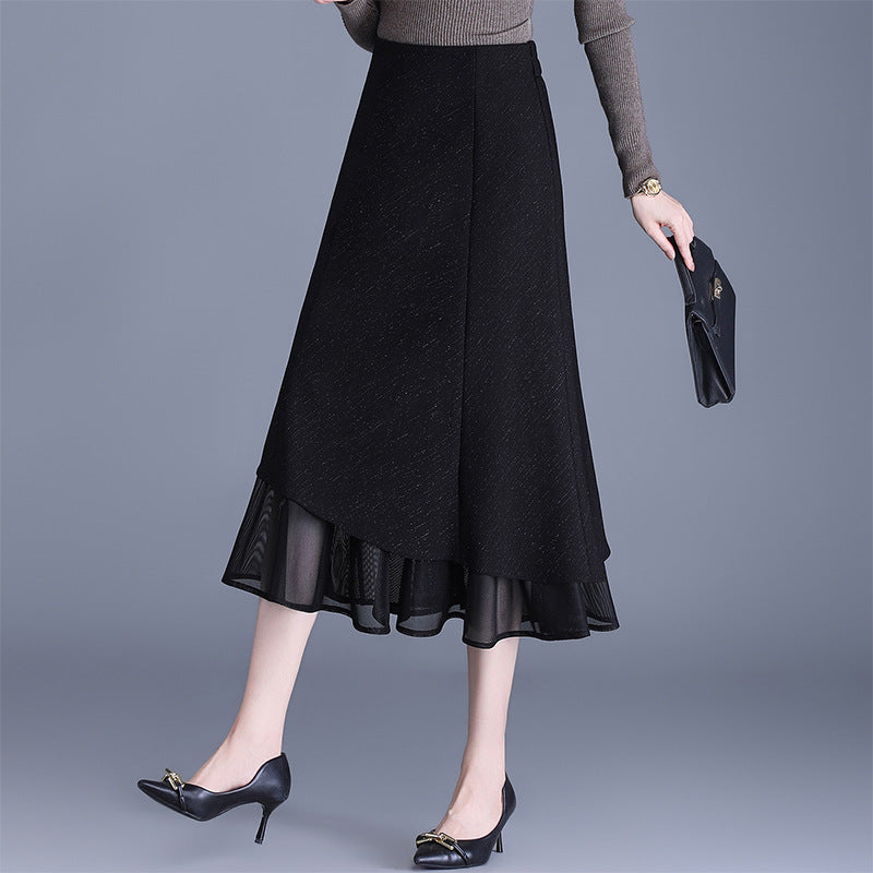 Women's Commuter Spring High Waist A- Line Slimming Skirt
