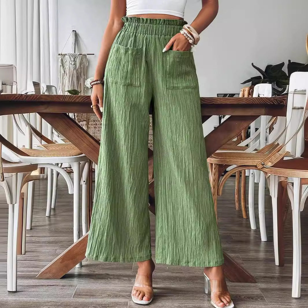 Charming Women's Independent Solid Color Fashion Pants