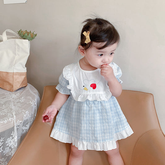 No Fashionable Plaid Gown Summer Born Bloomer With Jumpsuit, Climbing Suit