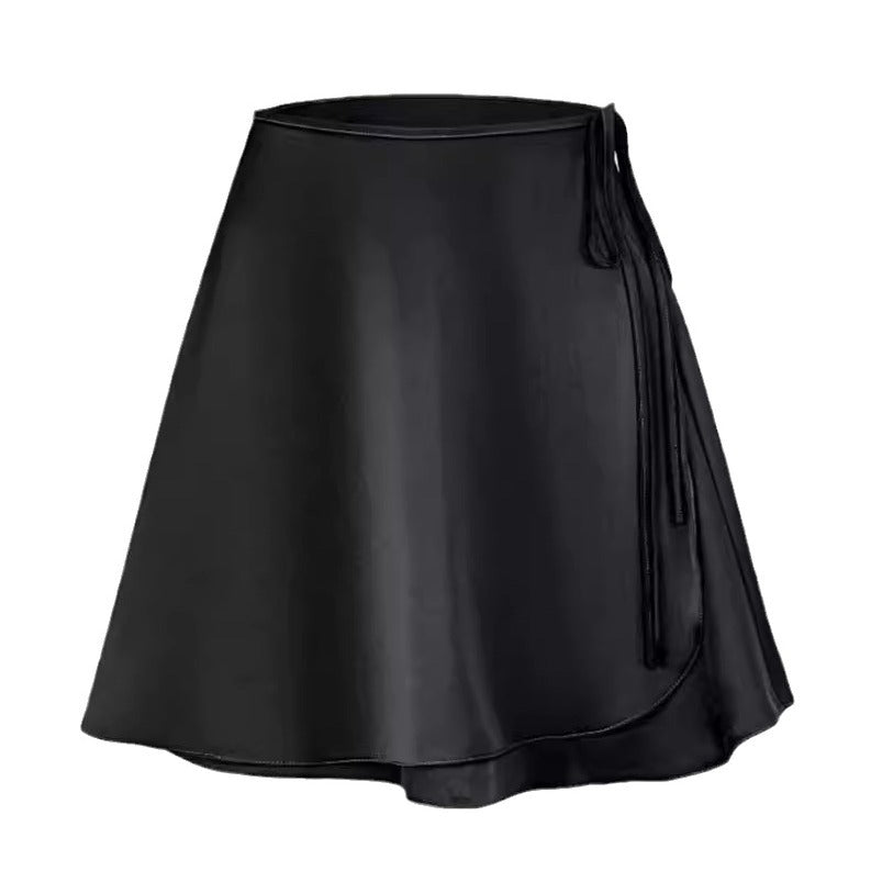 Women's One-piece A- Line Solid Color Acetate Skirt