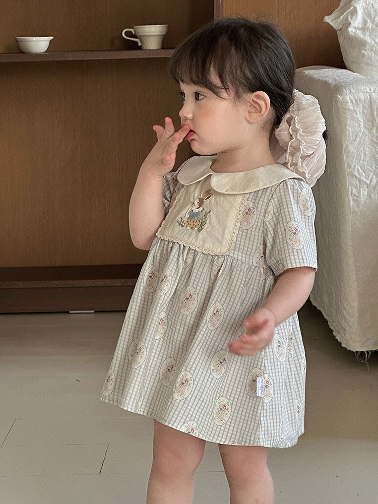 Summer Thin Princess Short Sleeve Doll Collar Children's Dress