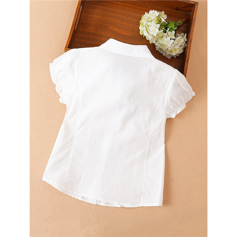 Shirt Summer Preppy Style Little Polo Collar Pure Fashionable Korean Children's T-shirt