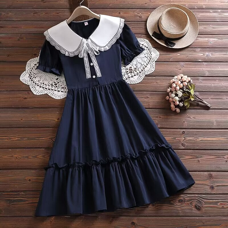 Primary Secondary School Fashionable Stylish Summer Princess Style Doll Children's Dress