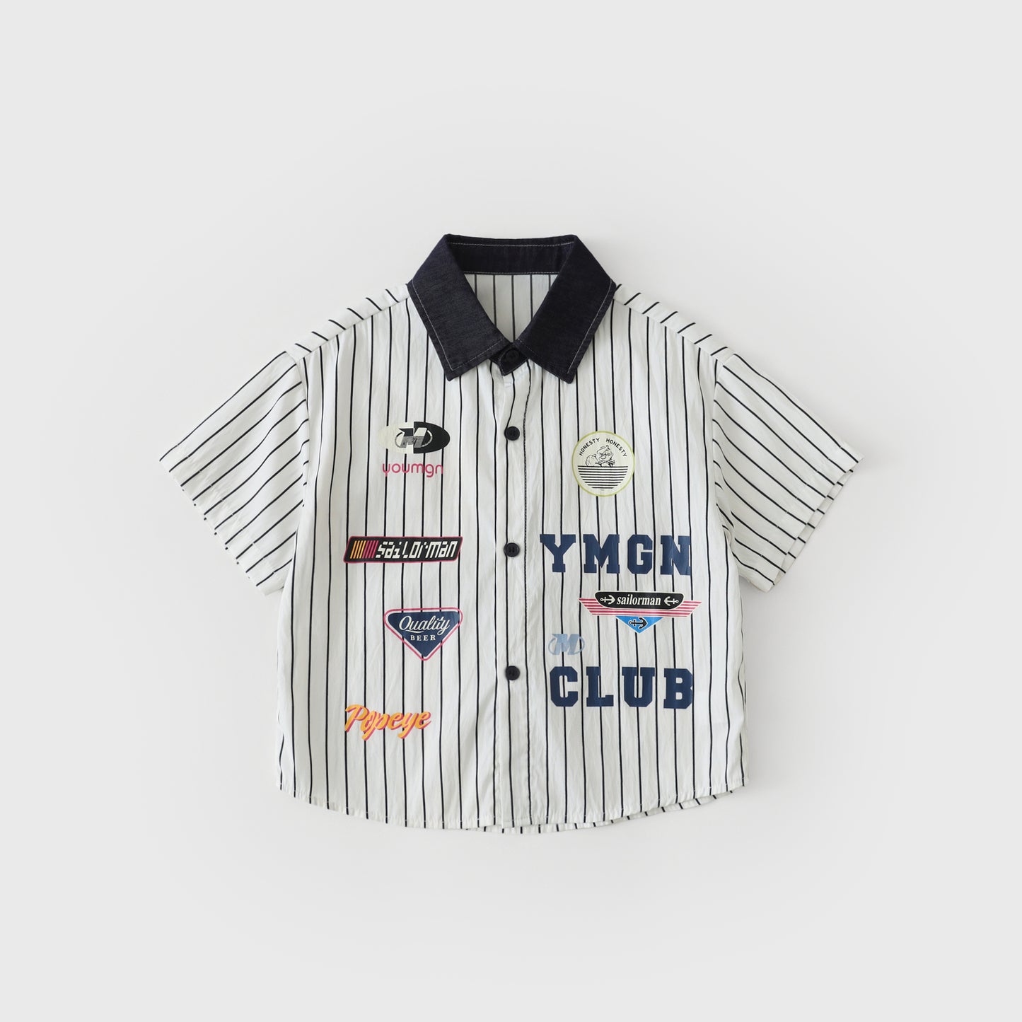 Children's Cotton Light Clothing Summer Casual Striped Children's T-shirt