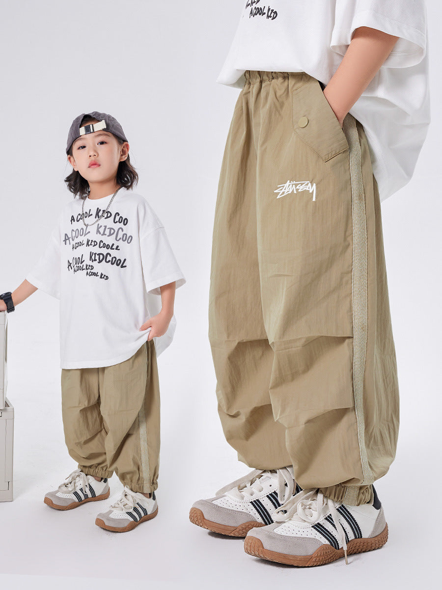 Children's Anti Mosquito Medium Large Casual Trousers Loose Thin Ankle Banded Children's Pants