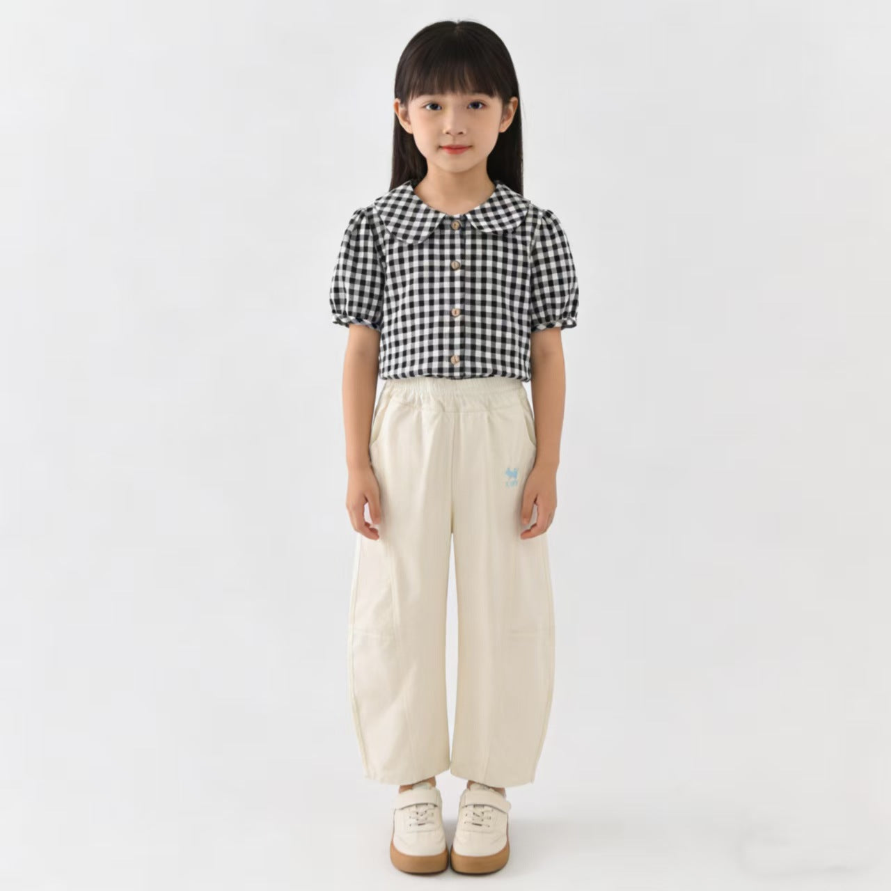 Woven Cotton Machete Medium Big Washed Children's Pants