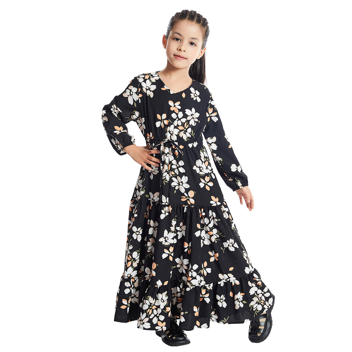 Stylish Popular Fashion Comfortable Elegant Floral Children's Dress