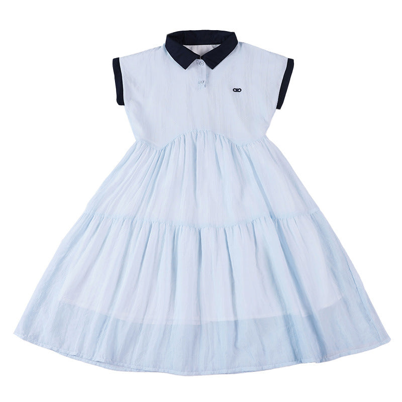 School Summer Thin Medium Large Size Loose Skirt Mid-length College Children's Dress
