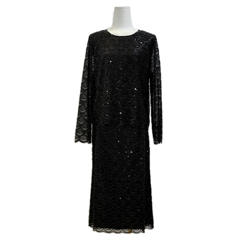 Fashion French Style Classic Mermaid Loose Long Sleeve Lace Shirt, Chiffon Shirt