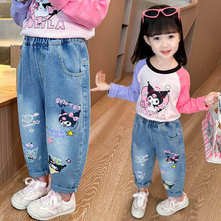 Children's Jeans Older Leisure Korean Style Medium Children's Pants