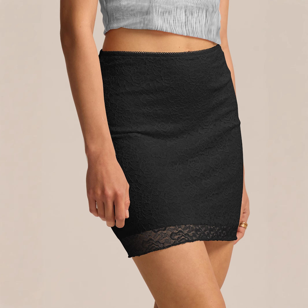Women's Lace Sexy Bottoming Lined Hip For Skirts