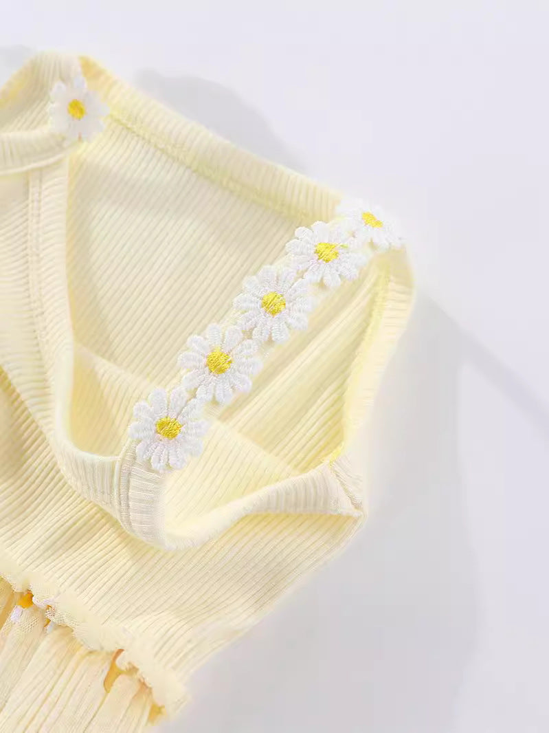 Summer Straps Tulle Skirt Little Daisy Children's Dress