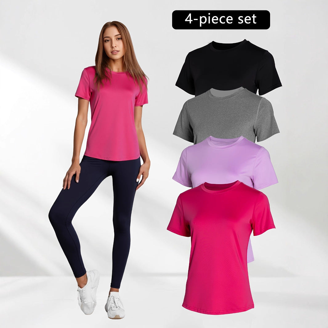 Women's Solid Color Sleeve Summer Slim Fit Women's T-shirt