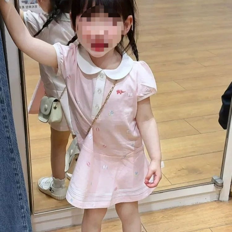 Children's Summer Doll Collar Princess Fashionable Embroidered Children's Dress
